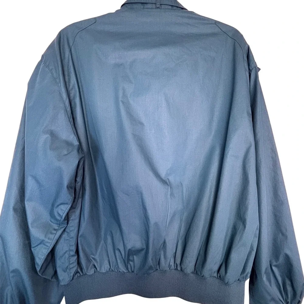 Vintage World Travel Club Jacket Windbreaker Harrington Teal Green Mens Sz L